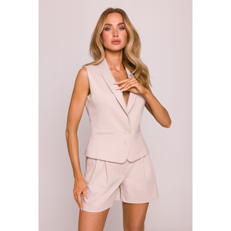 M859 Kamizelka jeansowa - beżowa