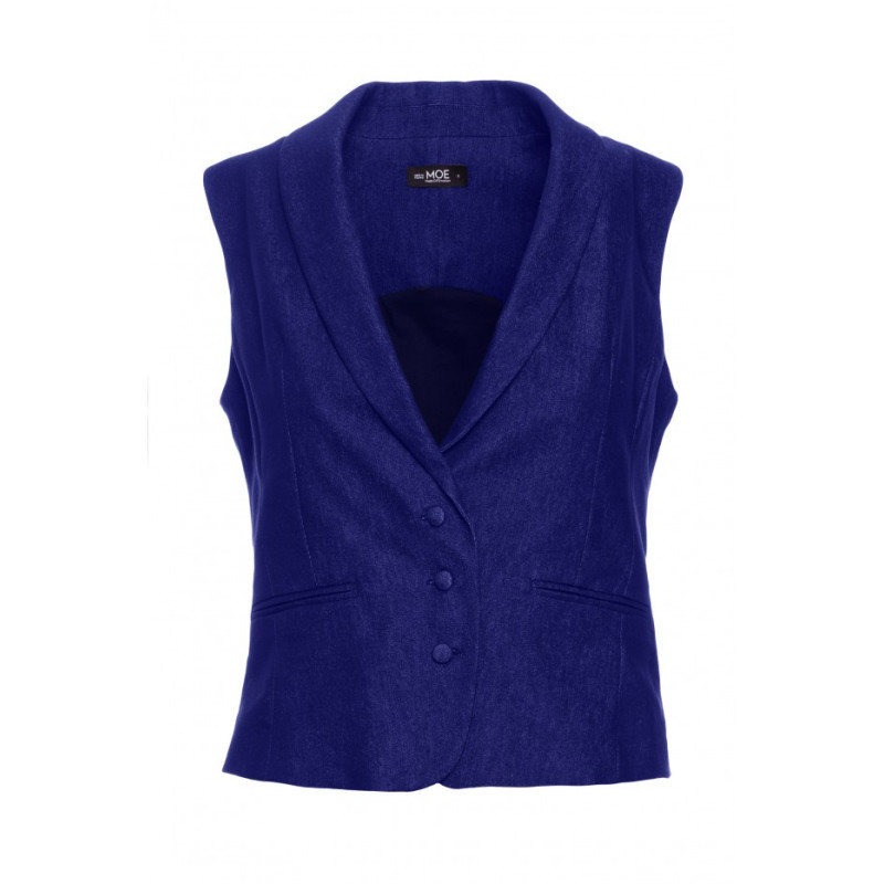 M859 Kamizelka jeansowa - niebieska