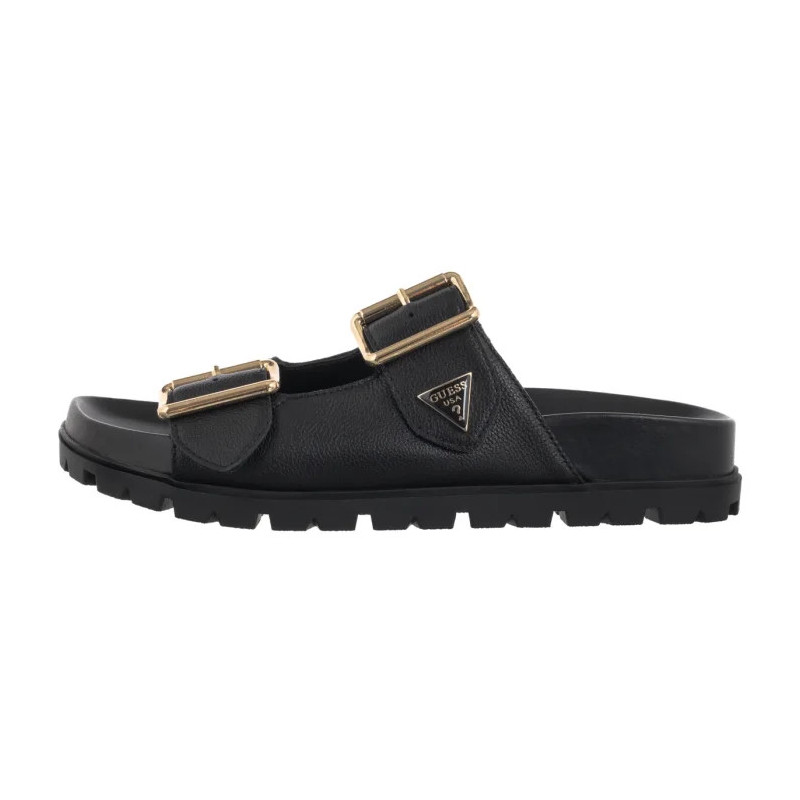 Guess Fasten FLTST LEA03 Black (GU745-a) Moteriški batai/šlepetės