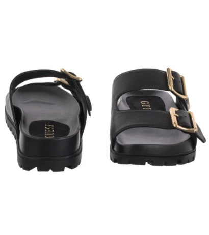 Guess Fasten FLTST LEA03 Black (GU745-a) Moteriški batai/šlepetės