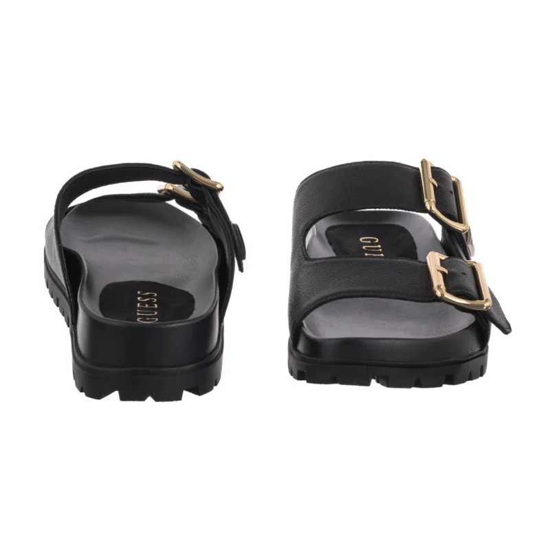 Guess Fasten FLTST LEA03 Black (GU745-a) Moteriški batai/šlepetės