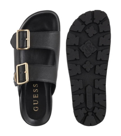 Guess Fasten FLTST LEA03 Black (GU745-a) Moteriški batai/šlepetės