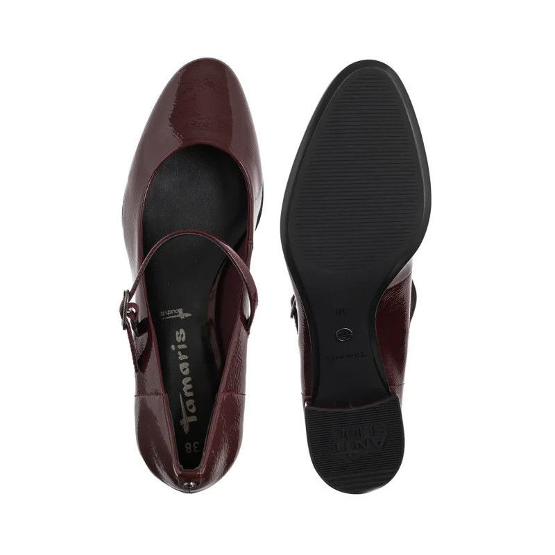 Tamaris Bordowe Lakierowane 1-22312-43 537 Merlot (TM555-b) bateliai