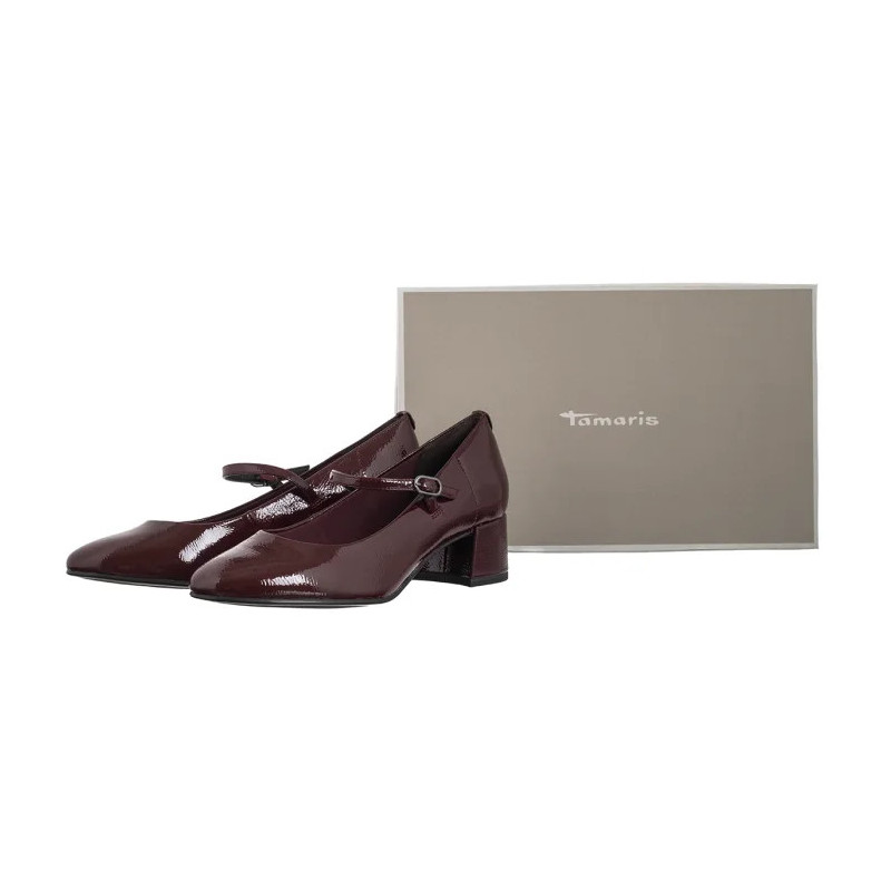 Tamaris Bordowe Lakierowane 1-22312-43 537 Merlot (TM555-b) bateliai