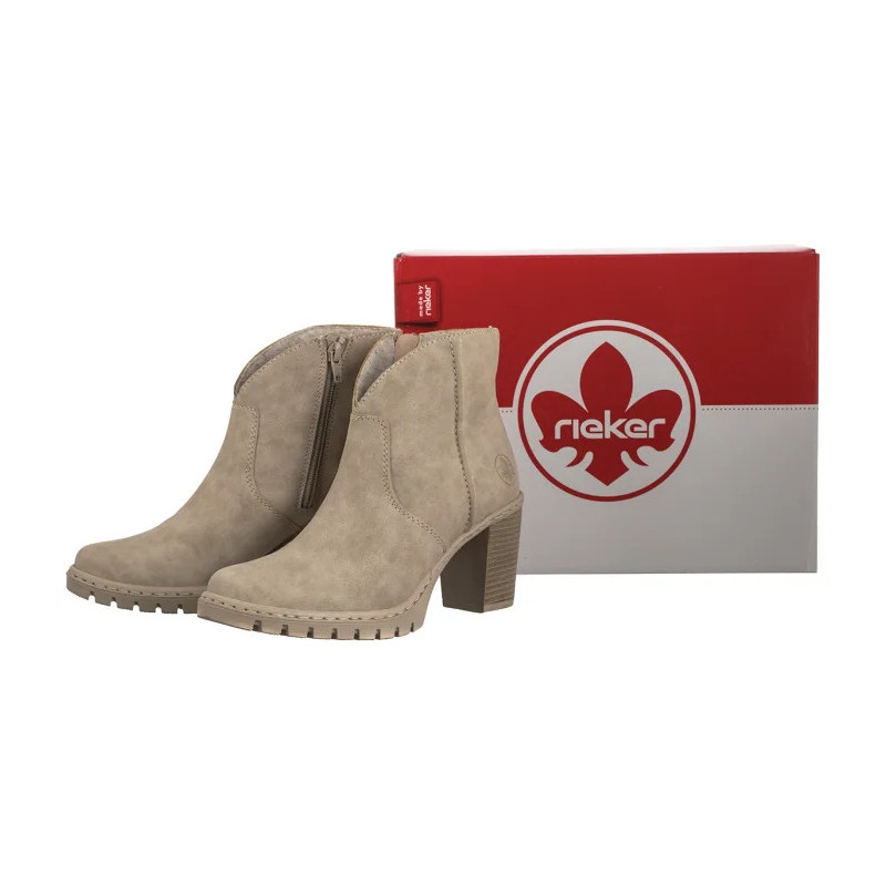 Rieker Beżowe Y2553-60 Beige (RI289-a) bateliai
