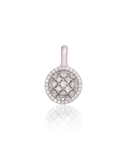 Sidabrinis pakabukas 2302002(PRh-Gr)_CZ, Sidabras 925°, rodis (padengti), Cirkonai