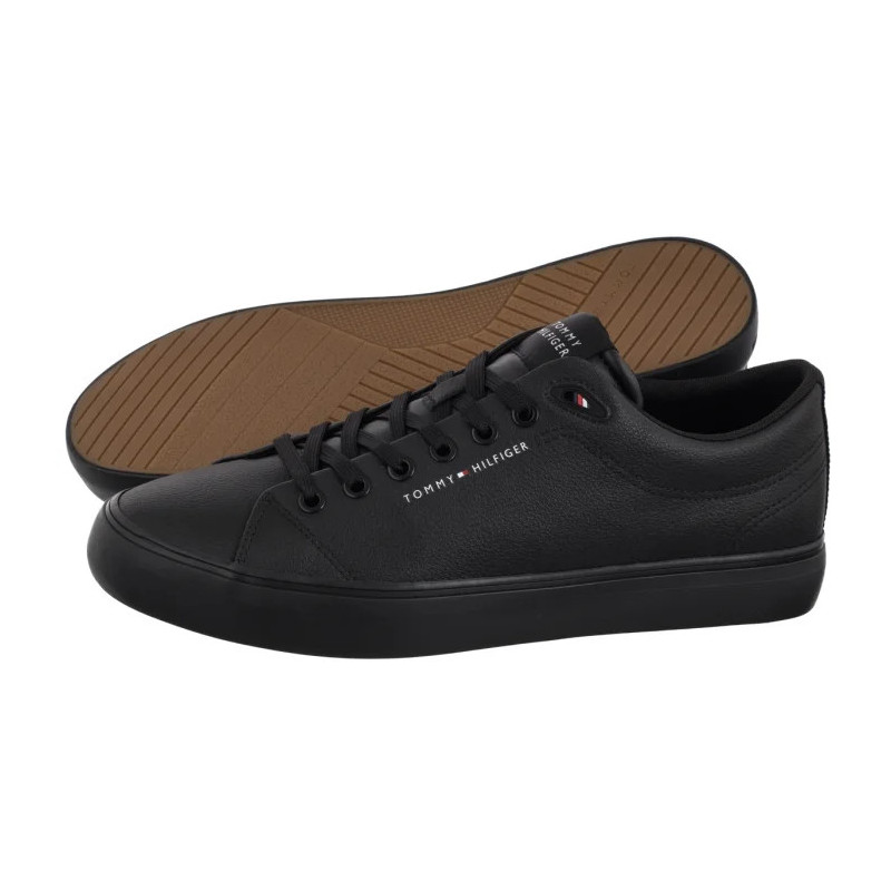 Tommy Hilfiger TH Hi Vulc Core Low Lth II Ess Black FM0FM05511 BDS (TH1346-b) sportiniai bateliai