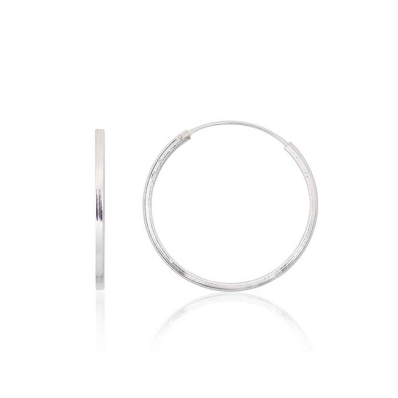 Sidabriniai auskarai –žiedai 2203967, Sidabras 925°