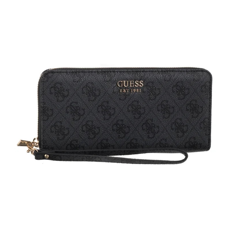 Guess Brenton Slg Lrg Zip Around SWLG96 48146 Coal Logo (GU752-b) rankinė