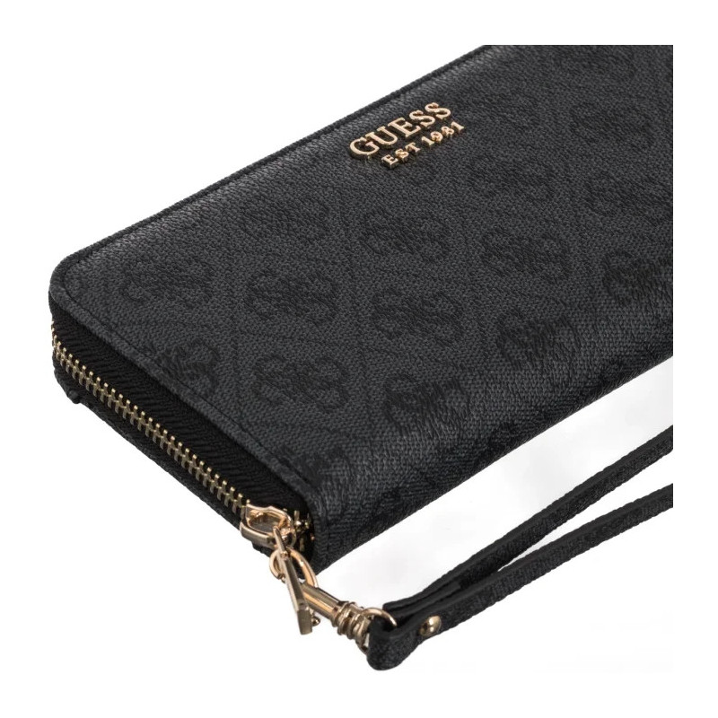 Guess Brenton Slg Lrg Zip Around SWLG96 48146 Coal Logo (GU752-b) rankinė