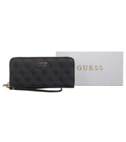 Guess Brenton Slg Lrg Zip Around SWLG96 48146 Coal Logo (GU752-b) rankinė