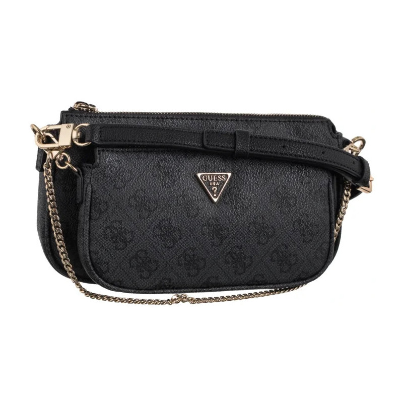 Guess Noelle II Dbl Pouch Crossbody HWBG96 72710 Coal Logo (GU758-a) rankinė