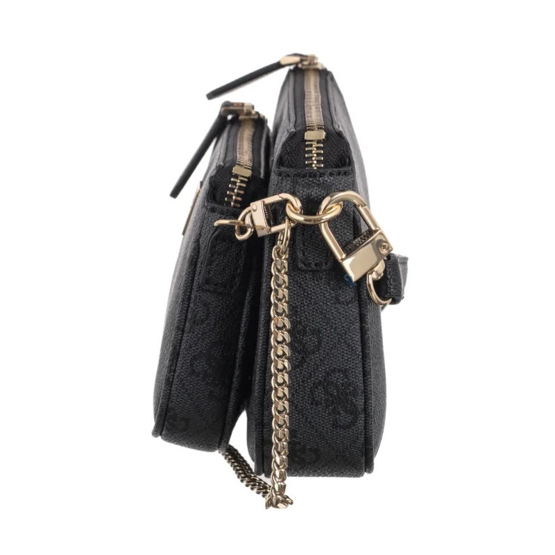 Guess Noelle II Dbl Pouch Crossbody HWBG96 72710 Coal Logo (GU758-a) rankinė
