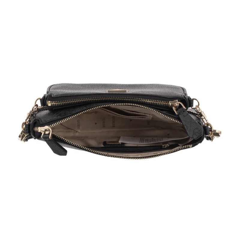 Guess Noelle II Dbl Pouch Crossbody HWBG96 72710 Coal Logo (GU758-a) rankinė