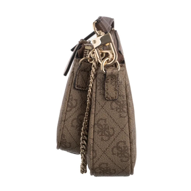 Guess Noelle II Dbl Pouch Crossbody HWBG96 72710 Latte Logo/Brown (GU758-b) rankinė