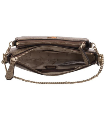 Guess Noelle II Dbl Pouch Crossbody HWBG96 72710 Latte Logo/Brown (GU758-b) rankinė