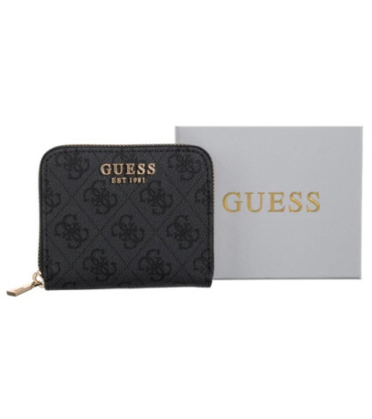 Guess Laurel II Slg Small Zip Around SWSG74 59137 Coal Logo (GU776-a) rankinė
