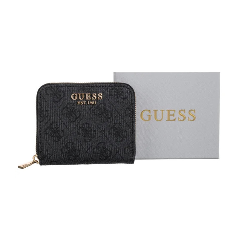 Guess Laurel II Slg Small Zip Around SWSG74 59137 Coal Logo (GU776-a) rankinė