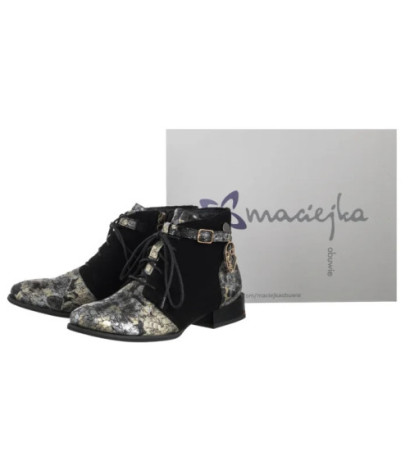 Maciejka Czarne Kwiaty 5743A-03/00-8 (MA1407-a) batai
