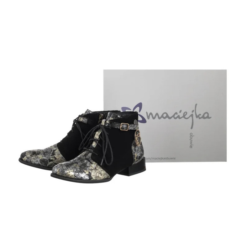Maciejka Czarne Kwiaty 5743A-03/00-8 (MA1407-a) batai