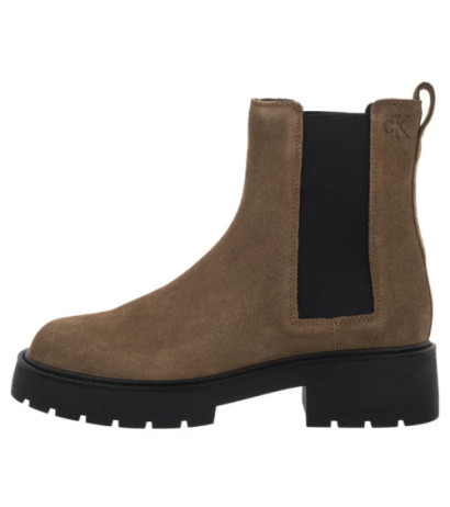 Calvin Klein Chunky Chelsea Boot Suede Classic Taupe YW0YW02071 ADH (CK691-a) batai
