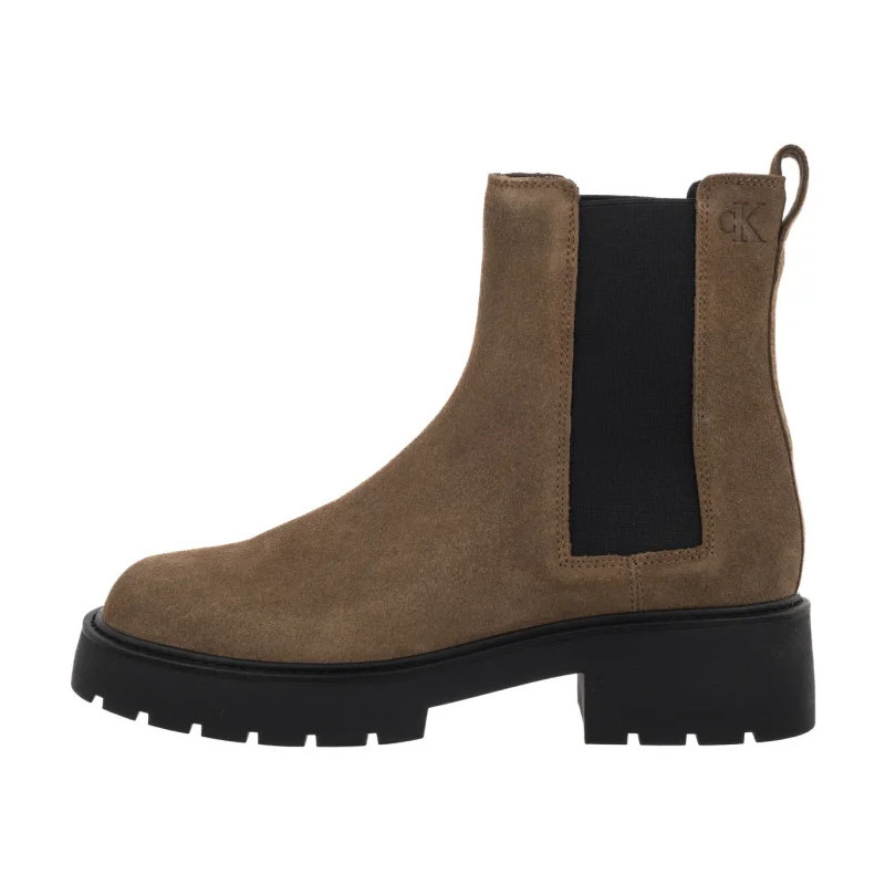 Calvin Klein Chunky Chelsea Boot Suede Classic Taupe YW0YW02071 ADH (CK691-a) batai