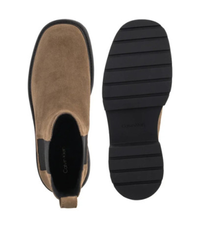 Calvin Klein Chunky Chelsea Boot Suede Classic Taupe YW0YW02071 ADH (CK691-a) batai