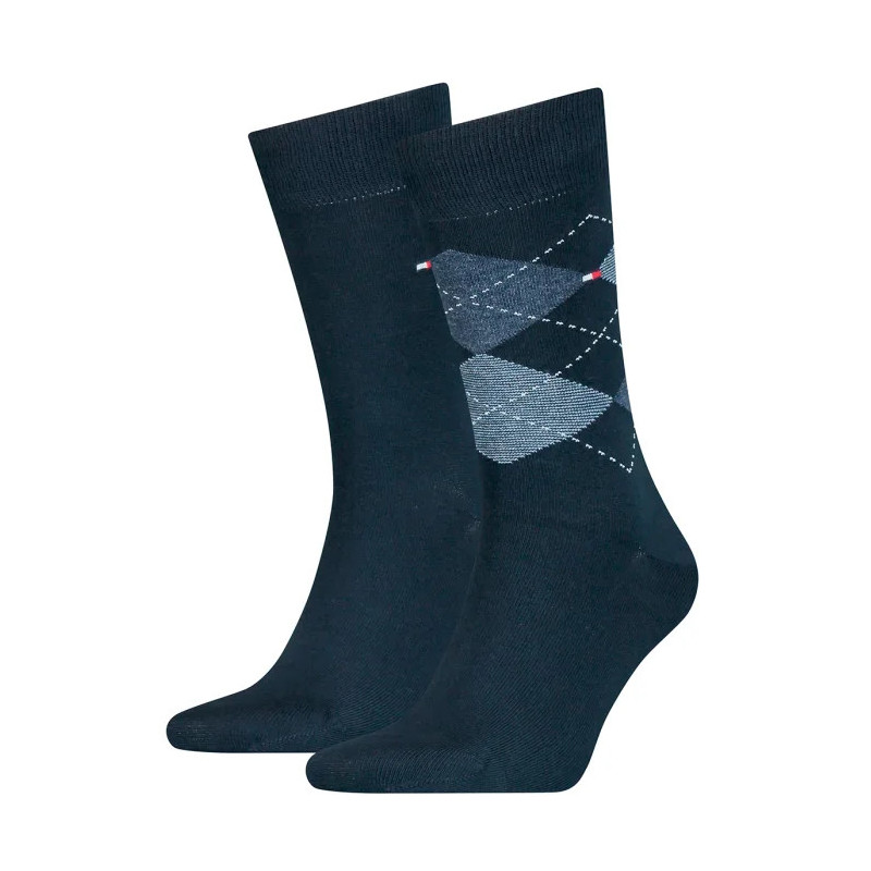Tommy Hilfiger Men Sock 2P Dark Navy 100001495 322 039 (TH302-c) kojinės