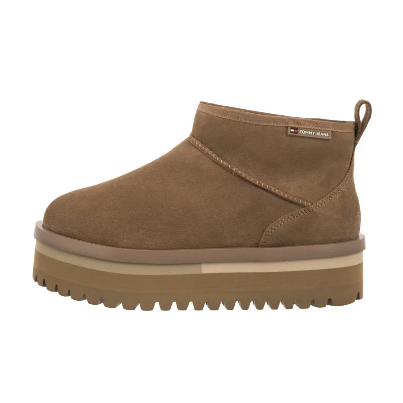 Tommy Hilfiger TJW Flatform Snow Boot Suede Bronze Twist EN0EN02841 RBH (TH1401-a) batai