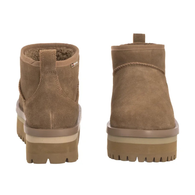 Tommy Hilfiger TJW Flatform Snow Boot Suede Bronze Twist EN0EN02841 RBH (TH1401-a) batai
