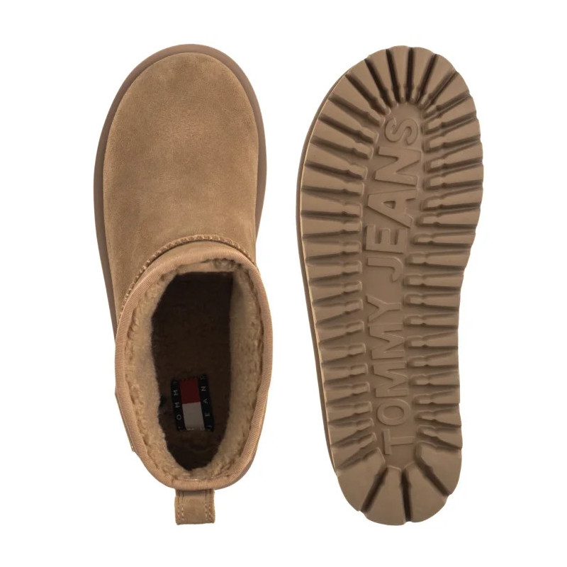 Tommy Hilfiger TJW Flatform Snow Boot Suede Bronze Twist EN0EN02841 RBH (TH1401-a) batai