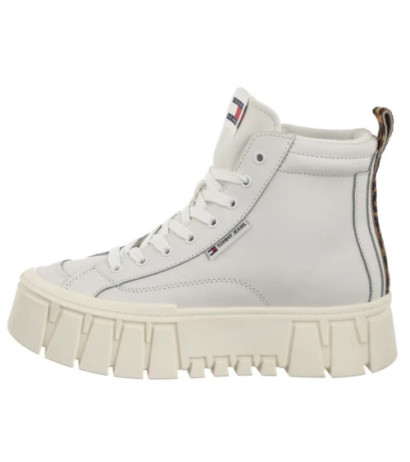 Tommy Hilfiger Tjw Vulc Flatform Leopard Ecru EN0EN02858 YBL (TH1402-a) bateliai