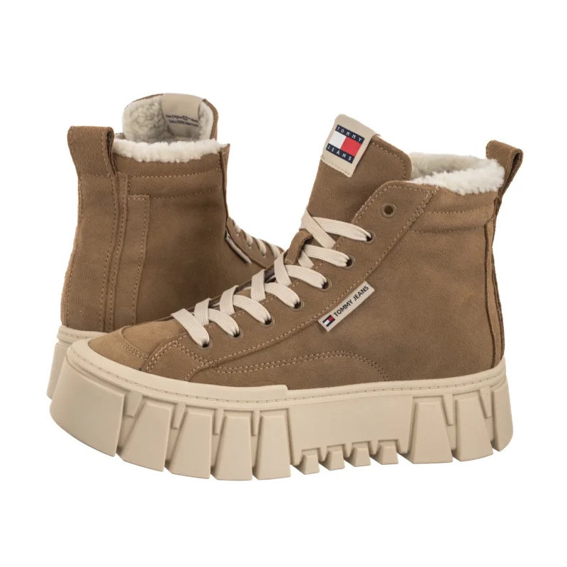 Tommy Hilfiger Tjw Vulc Flatform Suede Wl Bronze Twist EN0EN02894 RBH (TH1403-a) bateliai