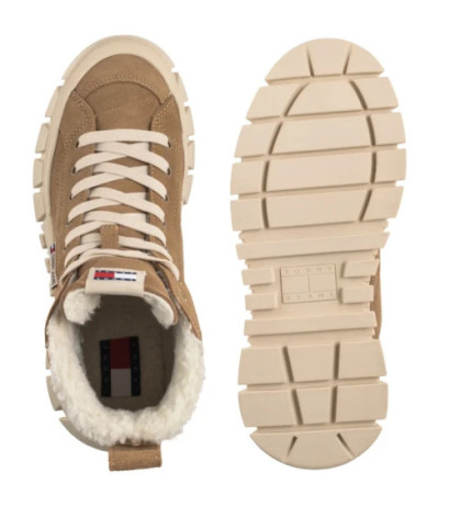 Tommy Hilfiger Tjw Vulc Flatform Suede Wl Bronze Twist EN0EN02894 RBH (TH1403-a) bateliai