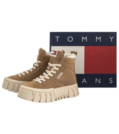 Tommy Hilfiger Tjw Vulc Flatform Suede Wl Bronze Twist EN0EN02894 RBH (TH1403-a) bateliai
