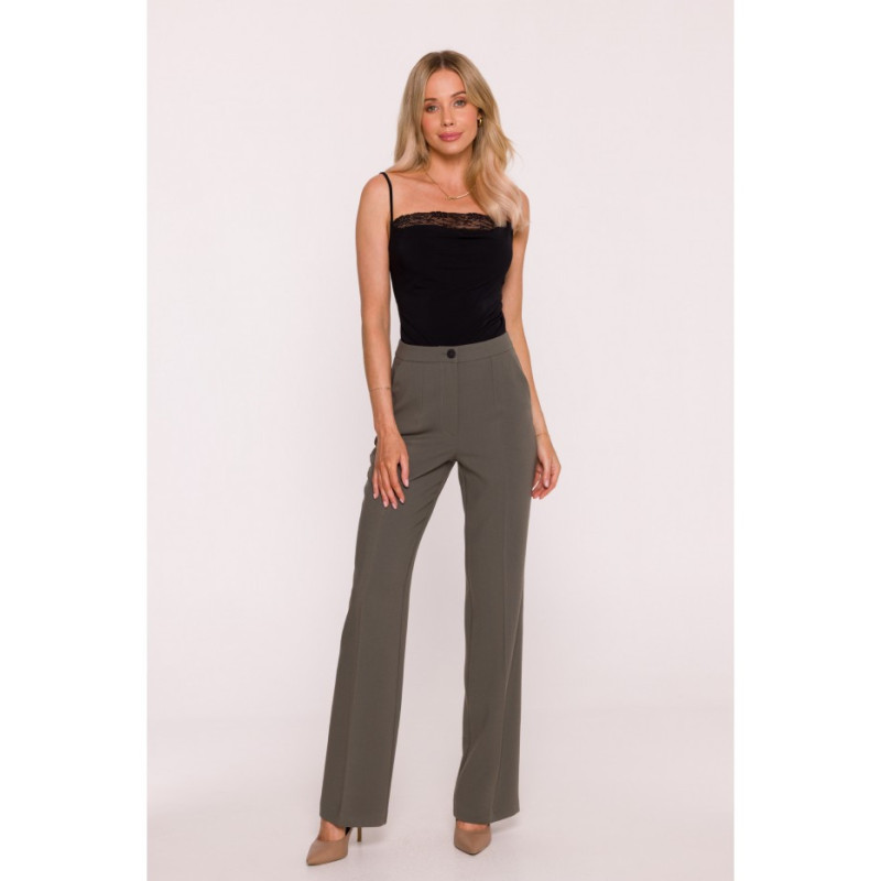 S418 Spodnie garniturowe - khaki