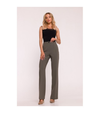 S418 Spodnie garniturowe - khaki