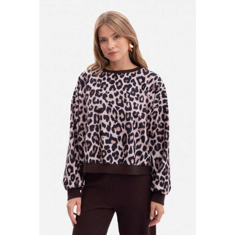 B303 Bluza z dzianiny z nadrukiem - model 1