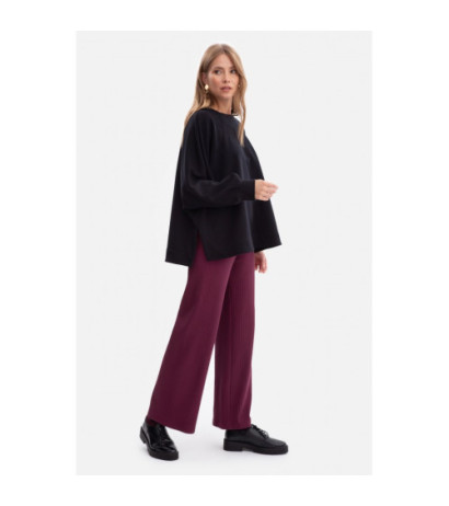 B306 Bluza oversize z rozcięciami - czarna