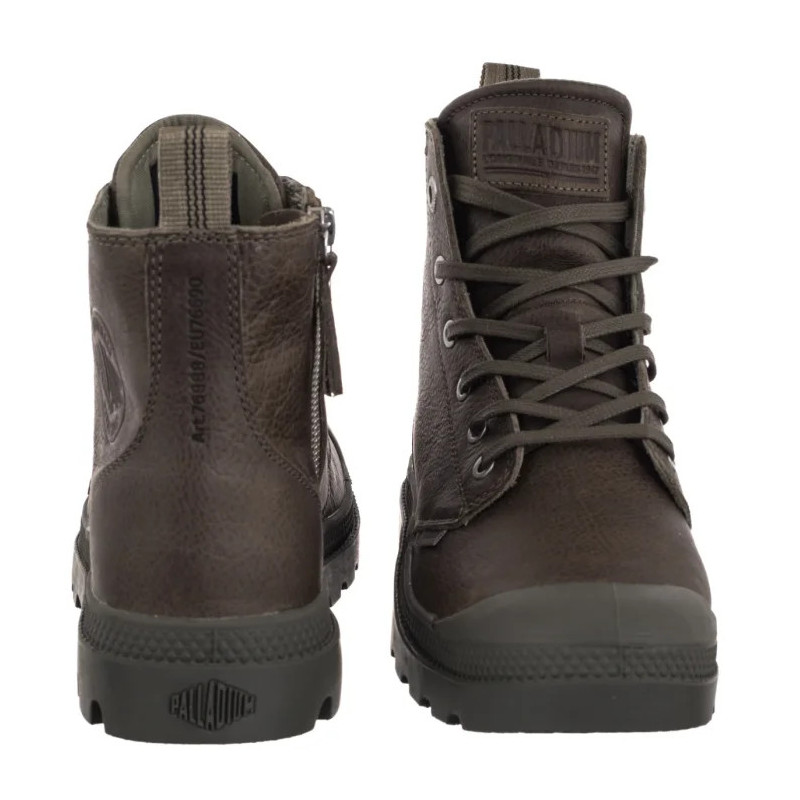Palladium Pampa Zip Lth Ess Dusky Green 76888-308-M (PA64-e) batai