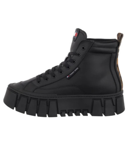 Tommy Hilfiger Tjw Vulc Flatform Leopard Black EN0EN02858 BDS (TH1402-b) batai