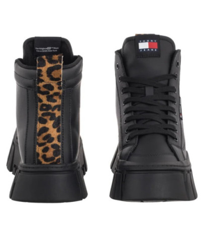 Tommy Hilfiger Tjw Vulc Flatform Leopard Black EN0EN02858 BDS (TH1402-b) batai