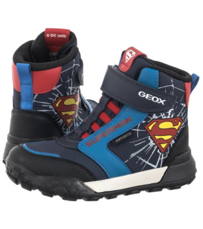 Geox J Trekkyup B ABX E Navy/Red J56MBC 054FU C0735 (GE240-a) aulinukai