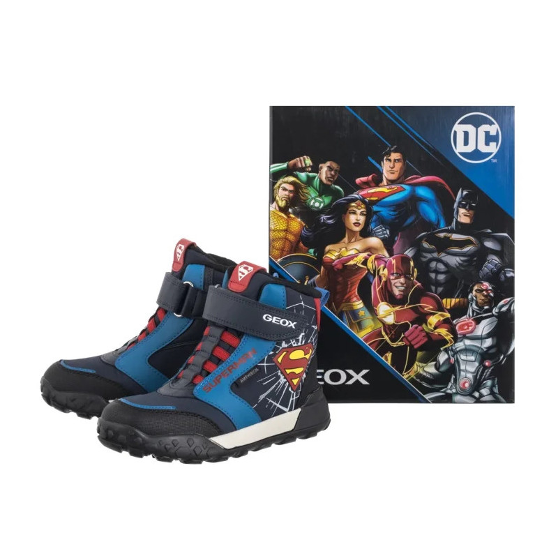 Geox J Trekkyup B ABX E Navy/Red J56MBC 054FU C0735 (GE240-a) aulinukai