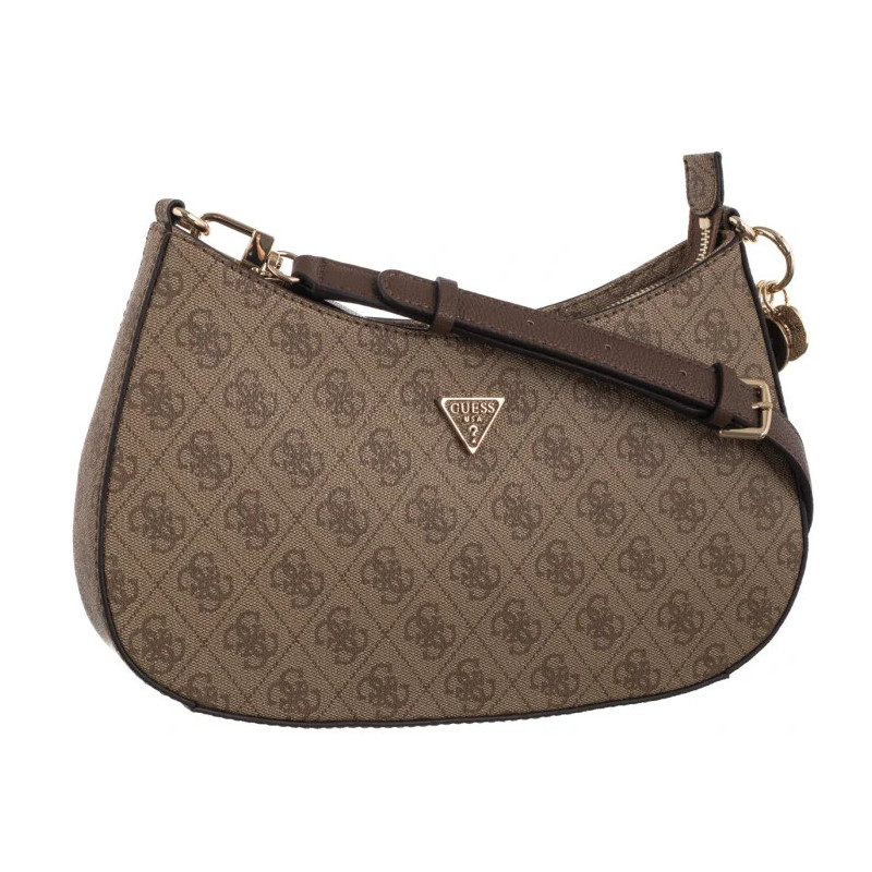 Guess Noelle II Top Zip Shoulder Bag HWBG96 72180 Latte Logo/Brown (GU787-a) rankinė