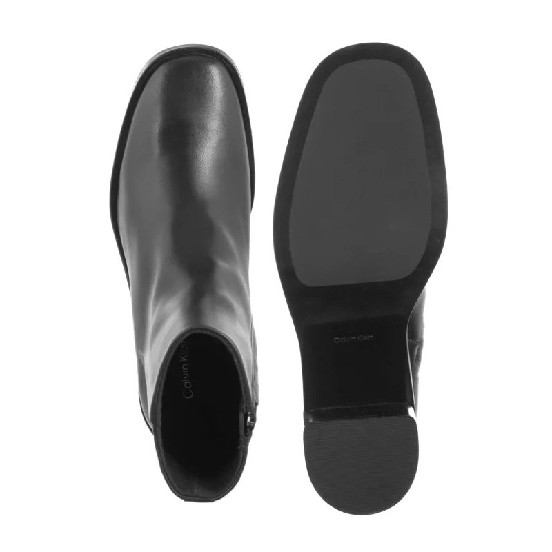 Calvin Klein Block Heel Zip Boot Lth Ck Black HW0HW02593 BEH (CK699-a) batai