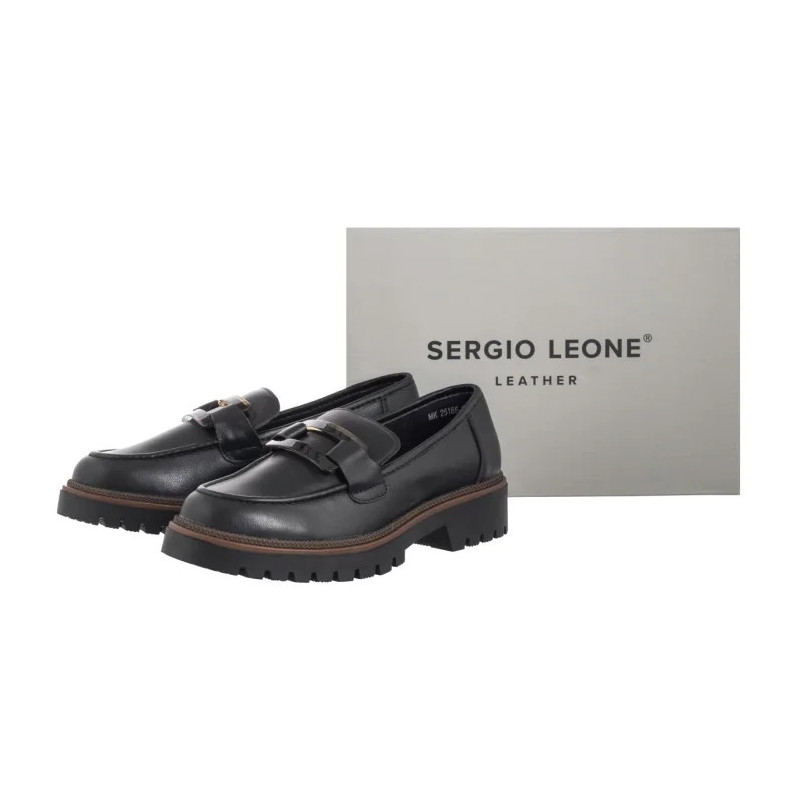 Sergio Leone Czarne MK 25166-S  (SL582-b) batai