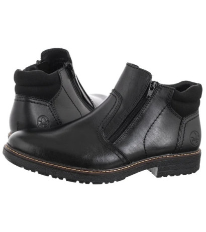 Rieker Czarne 33151-00 Black (RI313-a) žygio batai