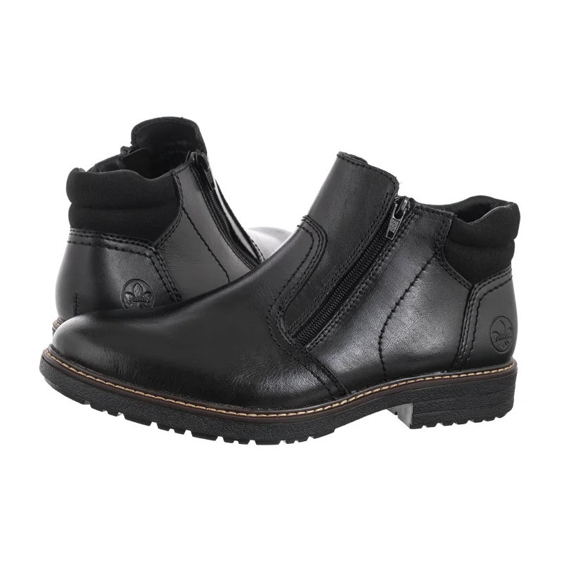 Rieker Czarne 33151-00 Black (RI313-a) žygio batai