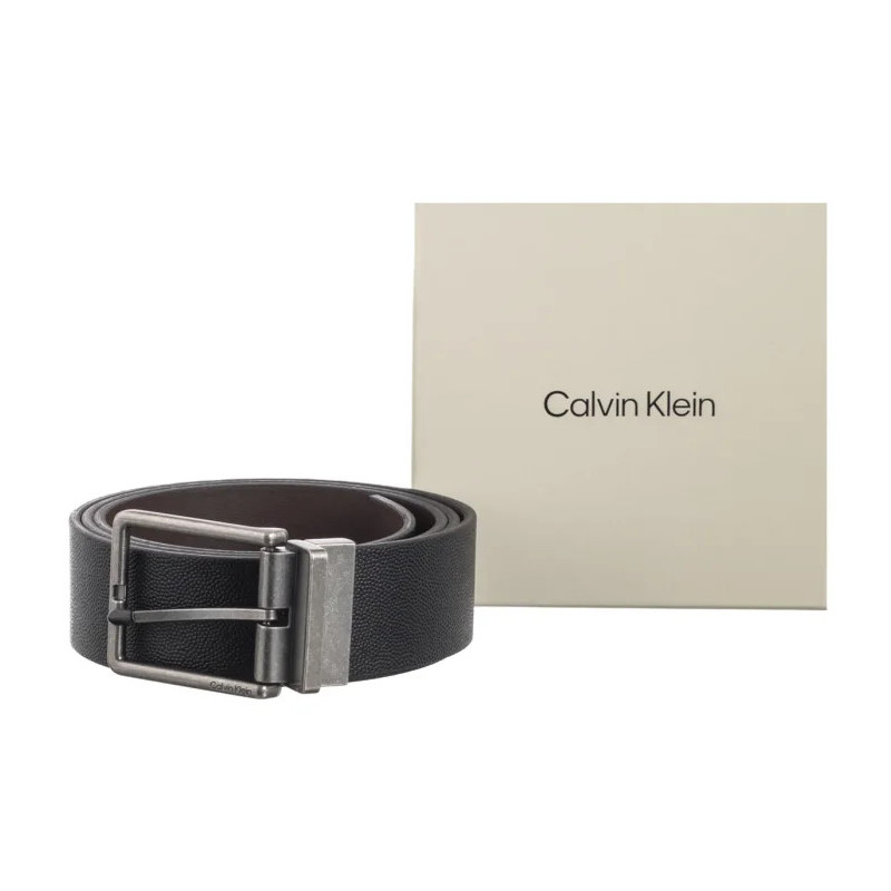 Calvin Klein Warmth Buckle 40mm Rev/Adj Black/Dark Drown/Antique Silver LV04D7048G V8L (CK686-a) diržas